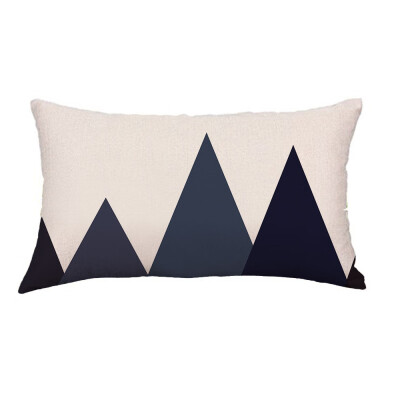 

〖Follure〗Geometry Painting Linen Cushion Cover Throw Pillow Case Sofa Home Decor A