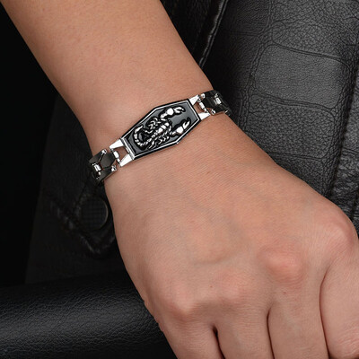 

Bracelet Fashion Stainless Scorpion Style Bracelet Fashion Mens Style Steel Trendy Wristband