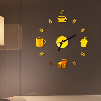 

Gobestart 3D DIY Roman Numbers Acrylic Mirror Wall Sticker Clock Home Decor Mural Decals