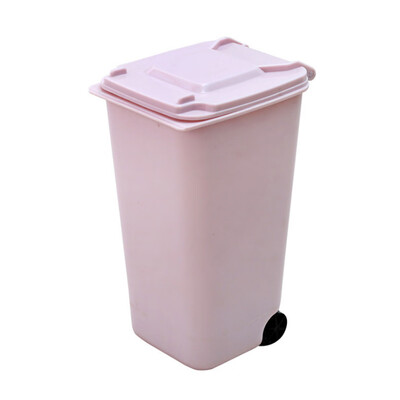 

Gobestart Mini Plastic Trash Can Storage Bin Desktop Organizer Pen Pencil Holder