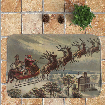 

Toponeto Merry Christmas Welcome Doormats Indoor Home Carpets Decor 40x60CM