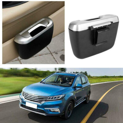 

New Car Trash Can Rubbish Waste Garbage Bin Holder Dust Storage Box With Buckle