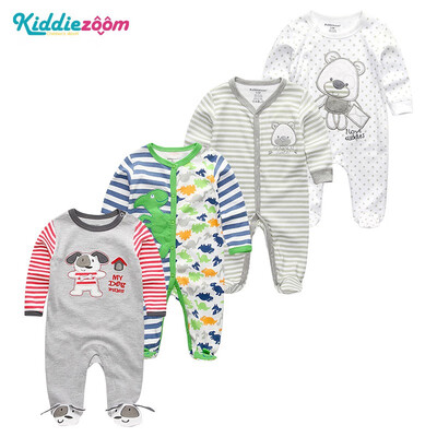 

4PCSLot Baby Clothing Sets Newborn 0-12M 100Cotton Baby Bodysuits Print Long Sleeve Baby Boys Clothes Baby Girls Clothes Rpmpers