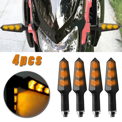 

4pcs Set Universal Motorcycle Bike LED Amber Turn Signal Blinker Light Indicator