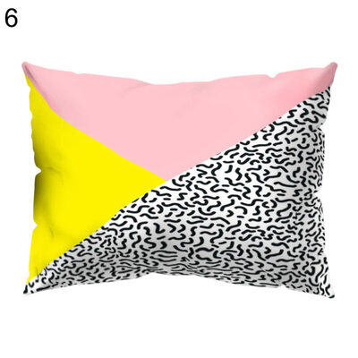 

Color Block Geometric Pattern Pillow Cover Cushion Case Home Sofa Hotel Decor