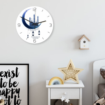 

Gobestart Frameless 3D Wall Clock Decal Sticker Muslim Ramadan Mubarak Home Decor