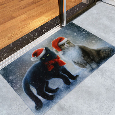 

Gobestart Merry Christmas Welcome Doormats Indoor Home Carpets Decor 40x60CM
