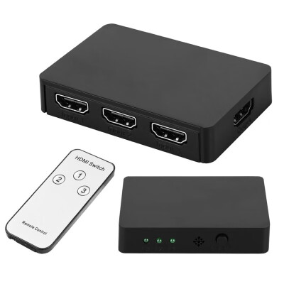 

1080P HD 3 IN 1 HDMI Splitter Switcher 3 Port Hub Box Auto SwitchRemote Control