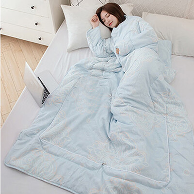 

Toponeto Multifunction Lovers Winter Warm Long Sleeve O-Neck Suit Print Thicken Blanket