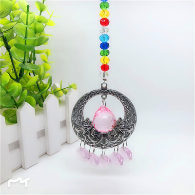 

Toponeto Vintage Clear Crystal Ball Suncatcher Prisms Pendant Hanging Car Decor Gift