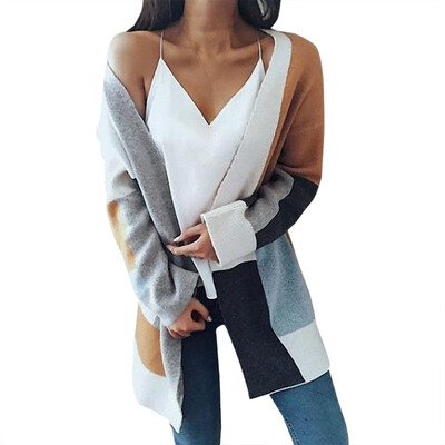 

Autumn Winter Knitted Long Cardigan Womens Loose Casual Plus Size Sweater Vinatge Retro Warm Outwear Coat Jumpers