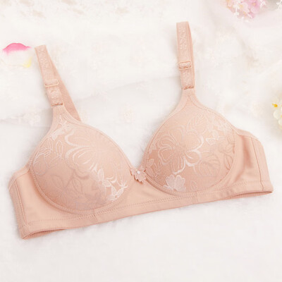 

Large size no steel ring bra thin section breathable gather three-breasted youth middle-aged underwear bra