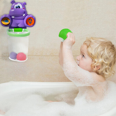 

Gobestart Bathtub Basketball Hoop And 3 Ball Childrens Baby Shower Toy Gift Set
