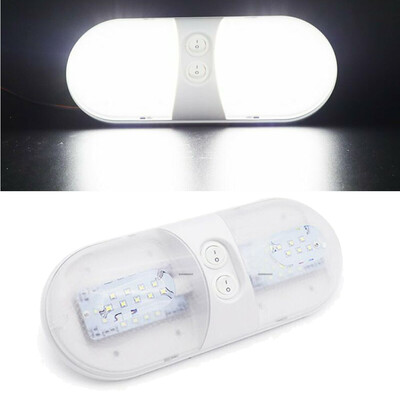

5X RV 48 LED 12v 620LM Ceiling Double Dome Light Camper Trailer Marine