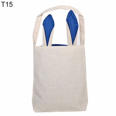 

Easter Lovely Rabbit Ears Cotton Linen Single Handle Gift Tote Bag Handbag