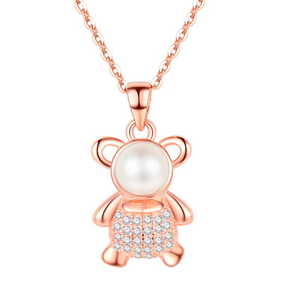 

Simulation pearl jewelry pendant necklace bear wedding event necklace pendant jewelry