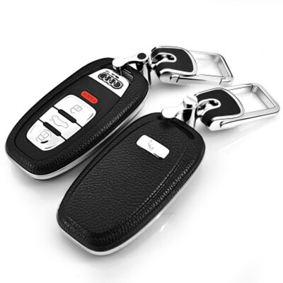 

Car Accessories For Audi A4LA6LQ5A8A5A7S5 S7 Top Layer Leather Car Key Case Car Key Cover Shell Car Keychain