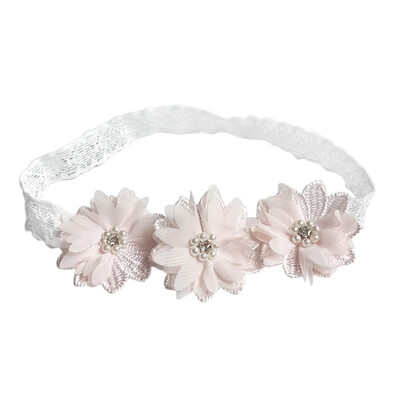 

New Fashion Hot kids Baby Girls 3 Pink Flowers Headband Head Piece Accessories 03 Years Old