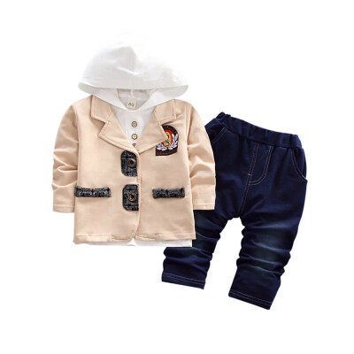 

Baby Boy Clothes Autumn Long Sleeve Hoodie Sweatshirt Coat Denim Trousers Casual Outfits Sets New