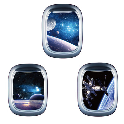 

3D Star Planet Spaceship Prints Wall Sticker PVC Decal Bedroom Art Wall Decorative Painting