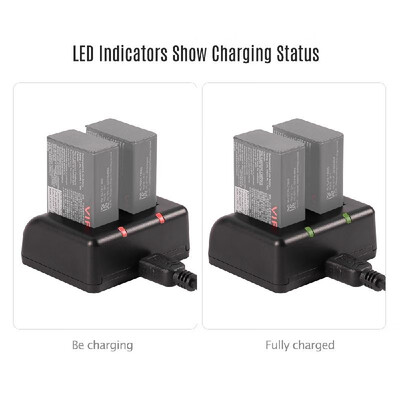 

Andoer Dual Battery Charger Panoramic Camera Battery Charger for Garmin Virb 360 Camera Battery