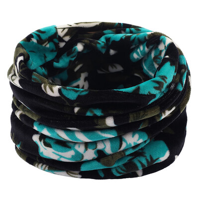 

Gobestart Unisex Plaid Double Layer Neck Warmer Fleece Knitted Scarf Scarves Shawl Cowl