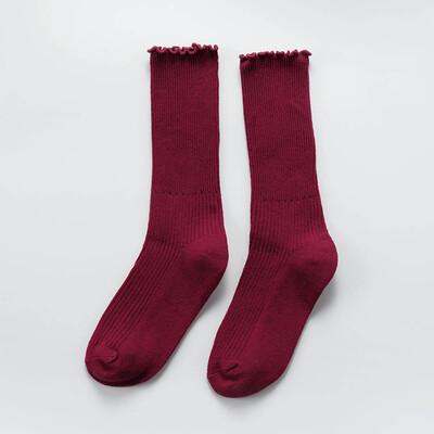 

Autumn Girls Baby Fashion Casual Sock Flower Selvedge Cotton Socks Keep Warm Loose Socks