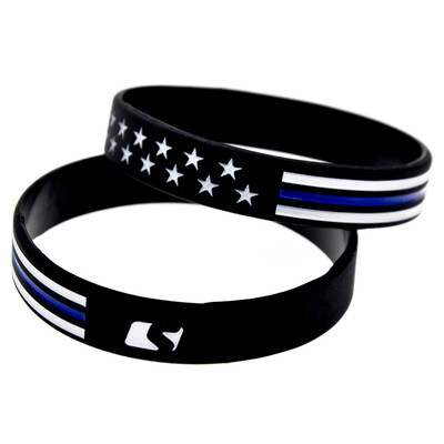 

1Pc Red Blue White Thin Line Silicone Rubber Silicone Bracelet Wristbands For Women Men Jewelry Gifts