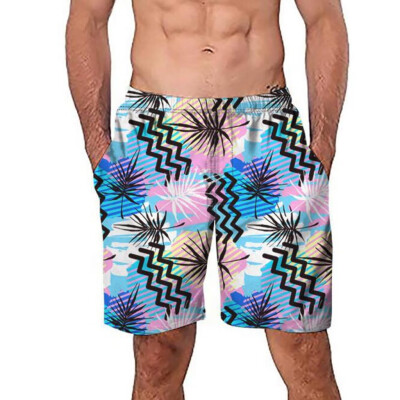 

Gobestart Fashion Mens Big Size Beach Fit 3D Sport Quick Dry Casual Shorts Pants Swimwear