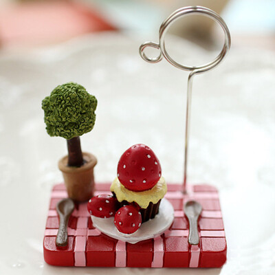 

1Pc Business Card Favor Desktop Resin Decor Memo Clip Photo Folder Stand Holder
