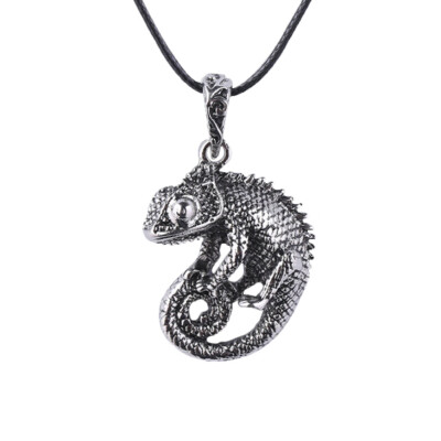 

New Chameleon Dragon lizard Animal Couple Necklaces & Pendants For Men Chain Fashion