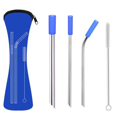 

Anti-scratch Stainless Steel Straw Reusable Metal Drinking Straws Organizer Bags