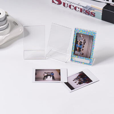 

3" -shape Acrylic Photo Frame Transparent Mini Stand for Fujifilm Instax Mini 8 8 70 7s 90 25 26 50s 9 SP-1 SP-2 Film