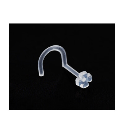 

15 Pieces Clear Nose Ring Flexible Acrylic Nose Stud Retainer for Body Piercing