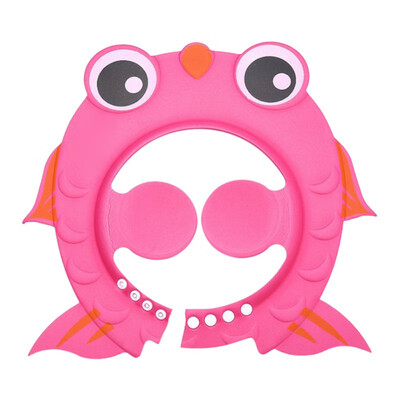 

Cartoon Fish Ear Protection Cap Cartoon Design Kids Shampoo Cap Wash Hair Shield Direct Visor Baby Bath Adjustable Hat