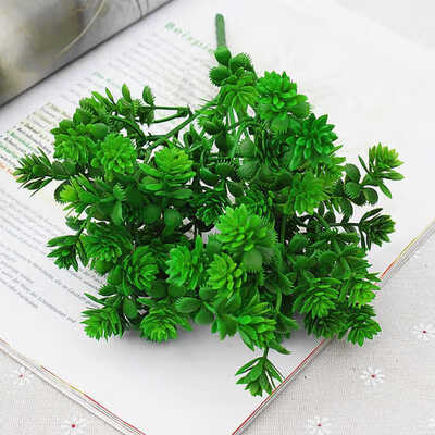 

Plastic Succulent Plants Artificial Fall Leaves Flowers DIY Suculentas Artificiais Wedding Decoration Plant Fake Flowers Wreath