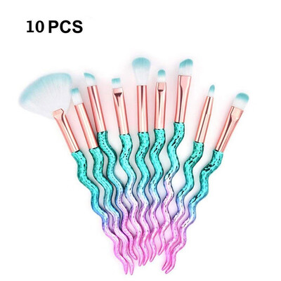 

Snake Shape Makeup Brushes Set 10 pcslot Eye Shadow Eyeliner Eyelash Eyebrow Brushes For Make up Portable Eye Brush Set