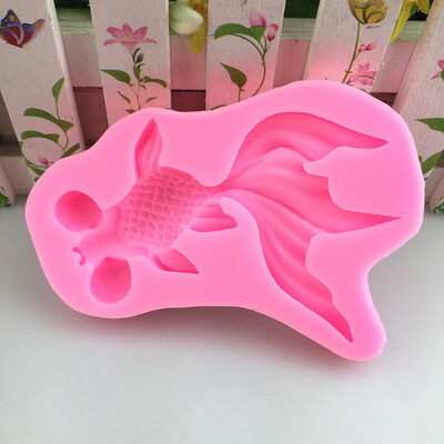 

3D Koi Fish Fondant Cake Molding Fish Decoration Silicone Baking Tools Every Year Goldfish Silicone Durable Random Colors