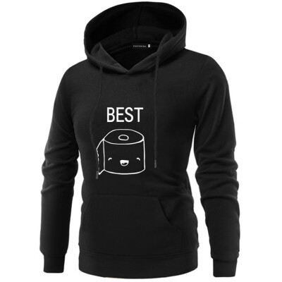 

New Women Best Friends Funny Hoodie Casual Long Sleeve Printed Hooded Sweatshirt Bff Gifts Pullover