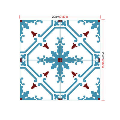 

5pcs Anti-slip Floor Stickers Bedroom Wall Stickers Bohemian 3D Waterproof Bathroom Tile Stickers for Decoration Renovation