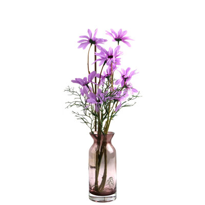 

Artificial Flowers Fake Flowers 5 Branches 5 Heads Vintage Style Daisy Bouquet for Home Garden Office Table Wedding Decor