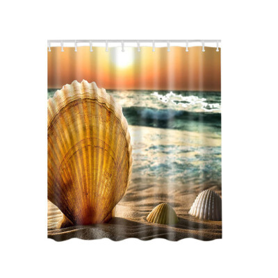 

Ocean Shell Dandelion Plant Pattern Shower Curtain Decor by Plum Blossom Picture For Print Set With Hooks Shower Curtains