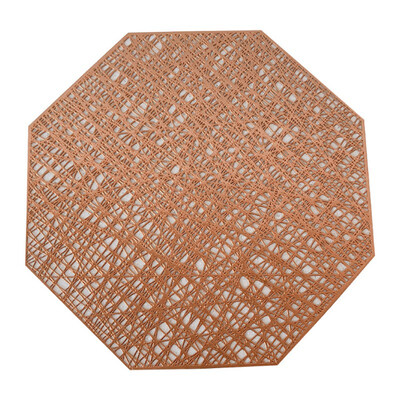 

Household Hollow Insulation Pad Placemats For Dining Table Plastic Coaster Cup Pad Octagonal Hollow Insulation Anti-SKid Pad