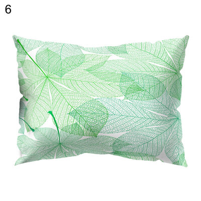 

Colorful Leaves Print Pillow Case Waist Throw Cushion Cover Bedroom Decoration