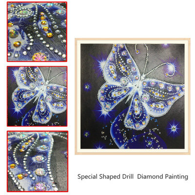 

Full Drill Square Paintings Embroidery Cross Painting Mosaic DIY Rhinestone Stitch Diamond 5D Pretty butterfly