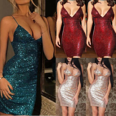 

Womens Sleeveless Bodycon Bandage Club Evening Party Cocktail Short Mini Dress