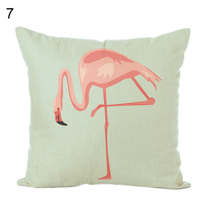 

Cartoon Flamingo Removable Throw Pillow Case Cushion Cover Sofa Bed Home Decor