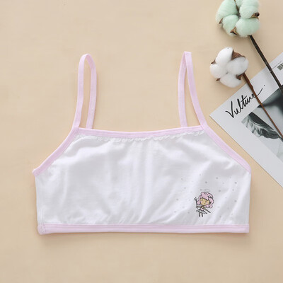 

Young Girls Training Bra Soft Cotton Underwear For Teenage Puberty Cotton Child Bra For Kids Students 8-16 Yrs