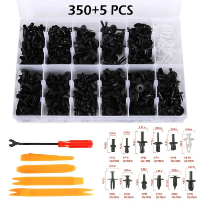 

355Pcsset Plastic Car Body Trim Clip Bumper Rivets Screws Panel Push Fastener Kit