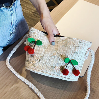 

Tailored Womens Fashion Retro Woven Embroidery Shoulder Bag Handbag Woven Bag Beach Bag